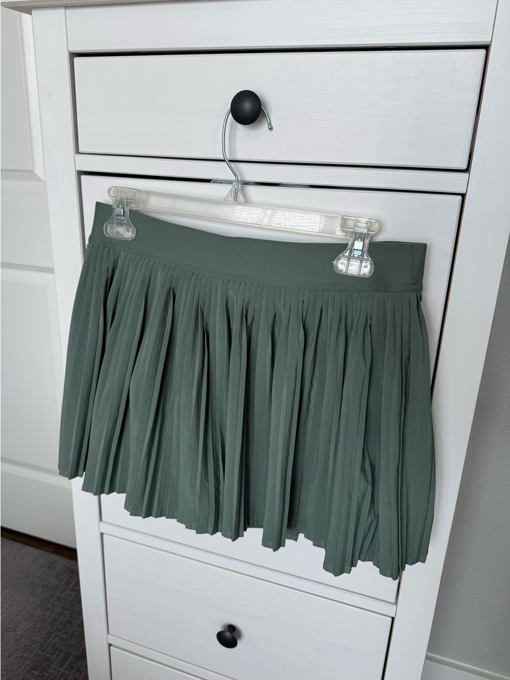 lululemon athletica Olive Green Pleated Skater Skirt